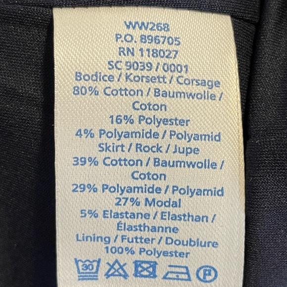 Boden Women’s Ponte Knit Striped Tank Dress Pockets Size 8 Regular - Picture 7 of 8